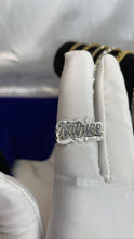 Load image into Gallery viewer, CUSTOM 90’s NAME RING with HEART & TAIL BIT
